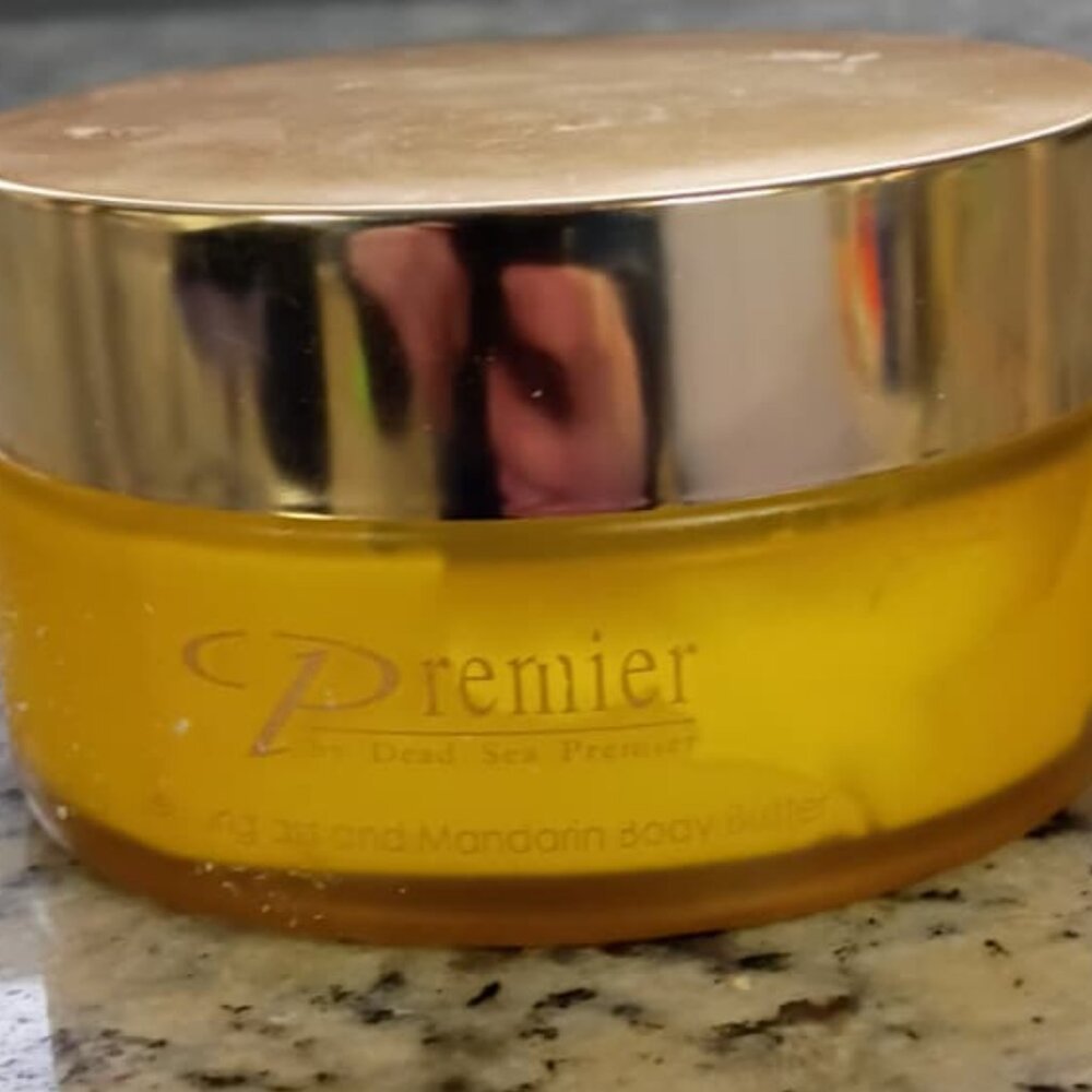 PREMIER DEAD SEA AROMATIC BODY BUTTER-LEMON GRASS & MANDARIN -5.95 oz/175 ml-NEW